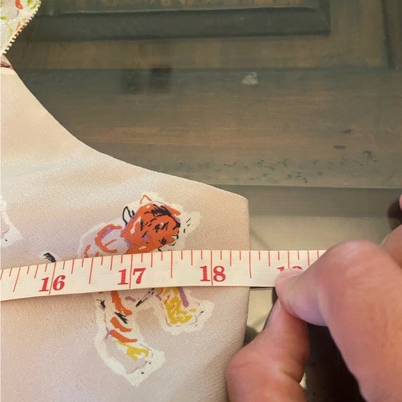 Rebecca Taylor Silk Tiger Cubs Pastel Colors Silk Top size 6 - Picture 8 of 14